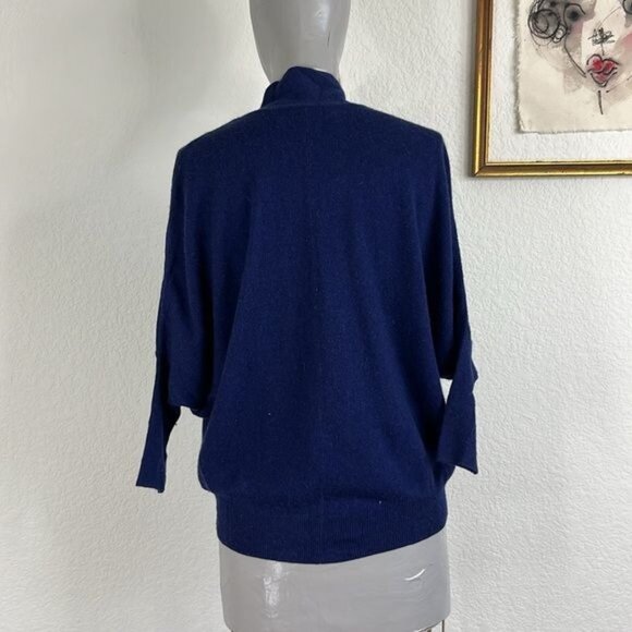 AllSaints Blaze Jumper Cobalt Angora Cashmere - Picture 5 of 7